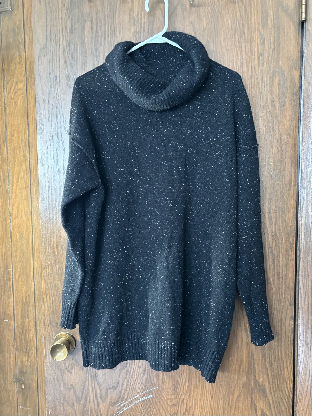 Athleta Bayshore Black Speckled Wool Cashmere Turtleneck Sweater - Picture 5 of 6